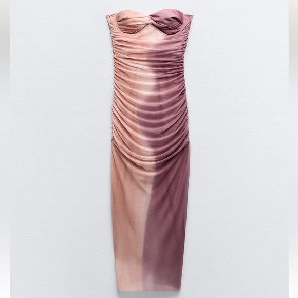 ZARA PRINTED TULLE DRESS - Picture 5 of 7